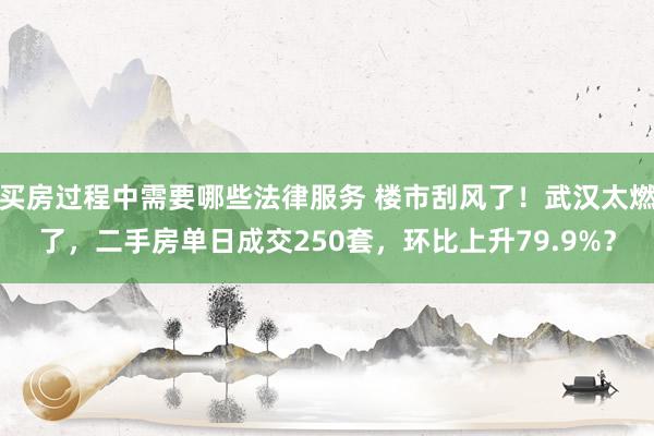 买房过程中需要哪些法律服务 楼市刮风了！武汉太燃了，二手房单日成交250套，环比上升79.9%？