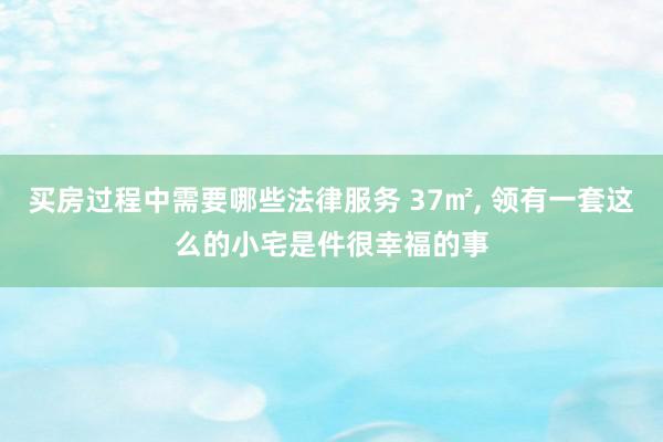 买房过程中需要哪些法律服务 37㎡, 领有一套这么的小宅是件很幸福的事