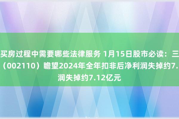 买房过程中需要哪些法律服务 1月15日股市必读：三钢闽光（002110）瞻望2024年全年扣非后净利润失掉约7.12亿元